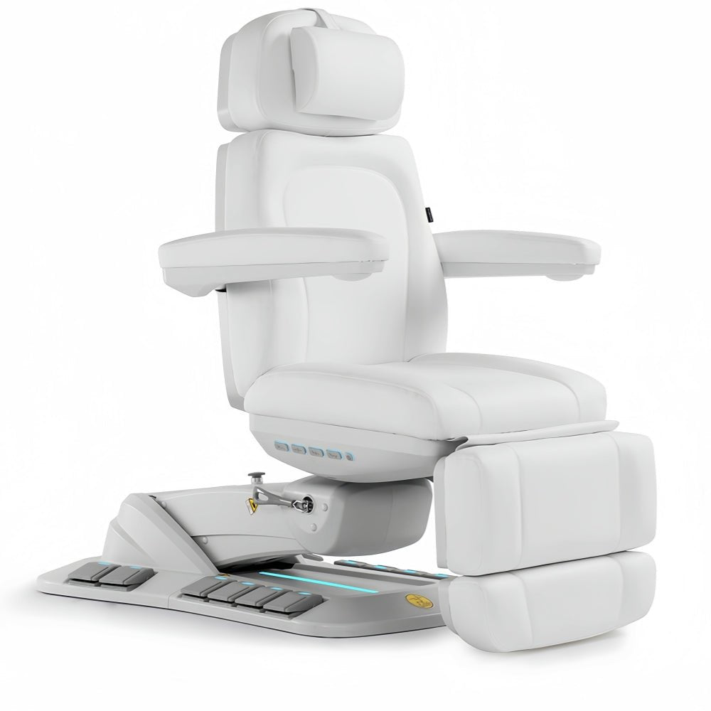 SilverFox 2246EBN Electric 4-Motor Examination Beauty Bed Esthetician Chair Facial Bed with Position Memory Function Standard or with Hand Remote, Paper Holder & Foot Cover Pacakge