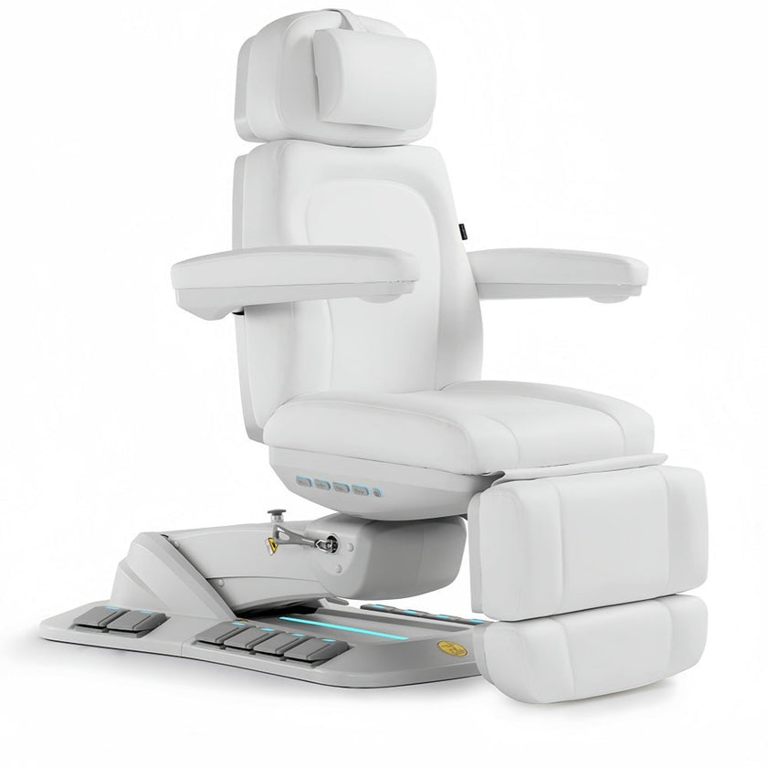 SilverFox 2246EBN Electric 4-Motor Examination Beauty Bed Esthetician Chair Facial Bed with Position Memory Function Standard or with Hand Remote, Paper Holder & Foot Cover Pacakge
