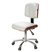 Silverfox Rolling Stool with Backrest 1071-WHT