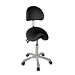 Silverfox Saddle Rolling Stool with Backrest 1025A