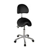 Silverfox Saddle Rolling Stool with Backrest 1025A