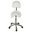 Silverfox Saddle Rolling Stool with Backrest 1025A