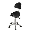 Silverfox Saddle Rolling Stool with Backrest 1025A