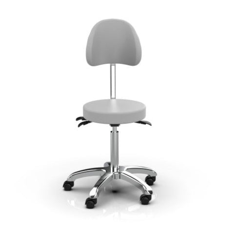 Silverfox Rolling Stool with Backrest 1025B