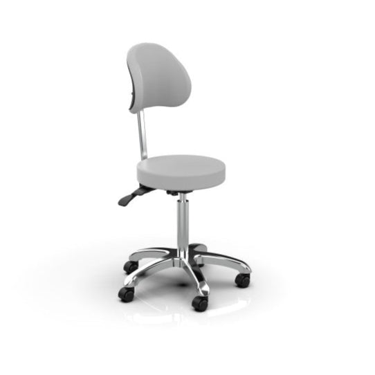 Silverfox Rolling Stool with Backrest 1025B