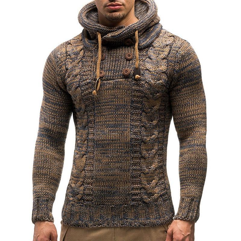 Turtleneck hooded sweater