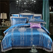 Jacquard Cotton Four‑Piece Luxury Bedding Set – Pure Cotton Duvet Cover & Silk‑Satin Finish Bed Sheet