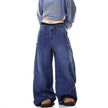 Unisex Baggy Jeans – Y2K Streetwear Wide Leg Denim Pant with Large Pockets S–3XL