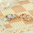European And American Personalized Square Zircon Earrings