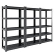 Tier Metal Shelves For Storage Garage Shelving 2000LBS Heavy Duty Storage Shelves Adjustable Garage Shelf Industrial Shelving Unit Storage Utility Rack,Black
