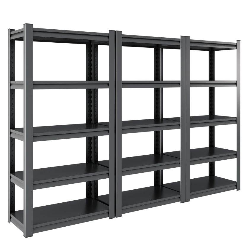 Tier Metal Shelves For Storage Garage Shelving 2000LBS Heavy Duty Storage Shelves Adjustable Garage Shelf Industrial Shelving Unit Storage Utility Rack,Black