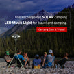 TRU De-LIGHT Singing Music Solar LED Light - Strong BT Speaker/Main Light+3 Detachable Multi Mode Lights/Tripod+Carry Bag
