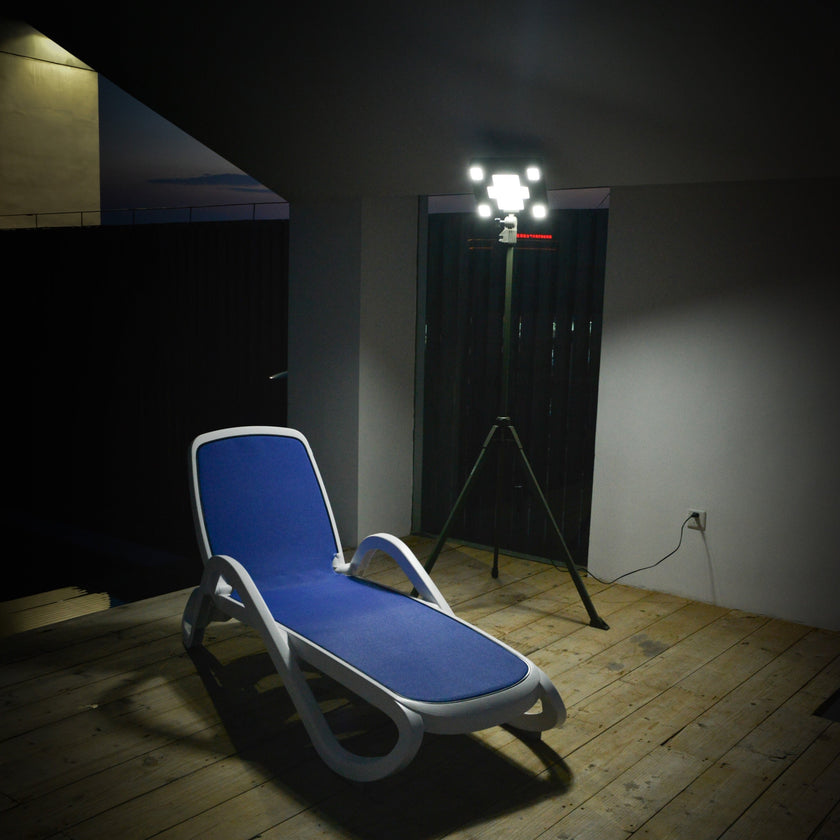 TRU De-LIGHT WHITENIGHT Multipurpose LED Solar / AC / DC - Garden, Camping Main Light + 4 Independent Detachable Multi Mode Side Lights / Tripod + Carrying Bag