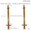 Set of 2 Adjustable Wooden Wall Easel - Accomodates Canvases up to 60