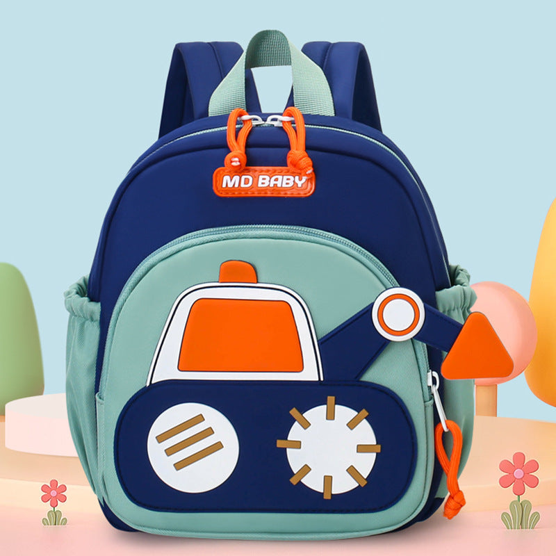 Kids Excavator Backpack – Cute Cartoon School Bag for Boys & Girls (4 Colours)