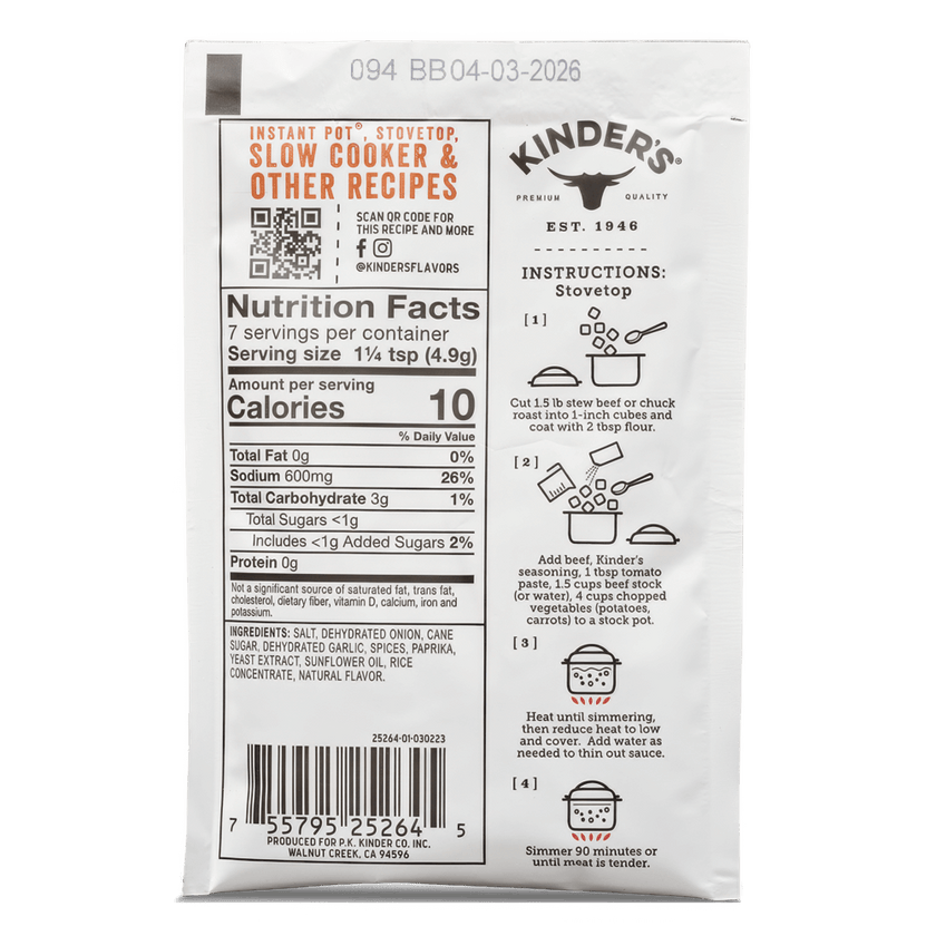 Kinder's Grandpa's Beef Stew Seasoning