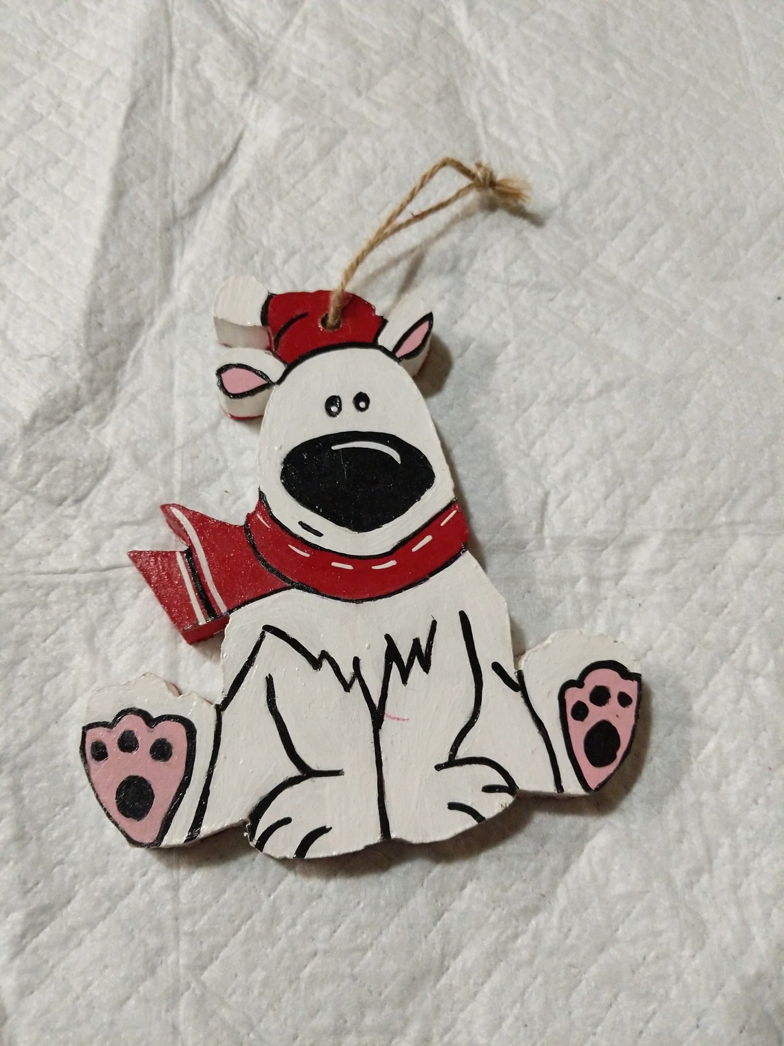 Ornement de bois OURS POLAIRE