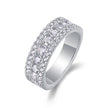 Moissanite Ring – Platinum-Plated 925 Silver | Sizes 5–9 | GRA Certified