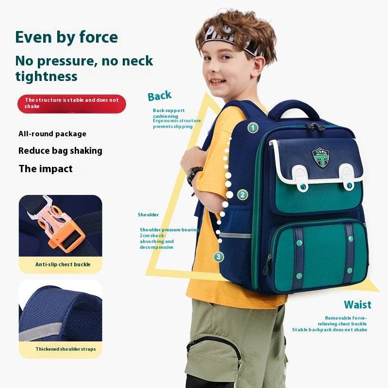 British Style Children Spine Protection water resistant Backpack for School