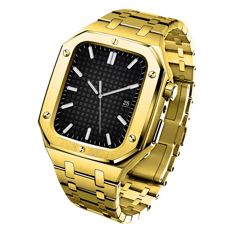 Premium Watch Strap & Protective Case – Modified Steel Strap Watch Accessory Kit