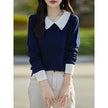 Lapels Bottoming Sweater blouse top For Women