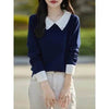 Lapels Bottoming Sweater blouse top For Women