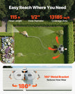 VEVOR Retractable Hose Reel, 115 ft x 1/2 inch, 180° Swivel Bracket Wall-Mounted, Garden Water Hose Reel with 9-Pattern Nozzle, Automatic Rewind, Lock at Any Length, and Slow Return System 🍁 All In One Marketplace Canada