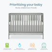 Dream On Me Synergy 5-in-1 Convertible Crib in Cool Grey, Greenguard Gold Certified, BSA Certified, 3 Mattress Height Settings, Classic Nursery Furniture 🍁 All In One Marketplace Canada