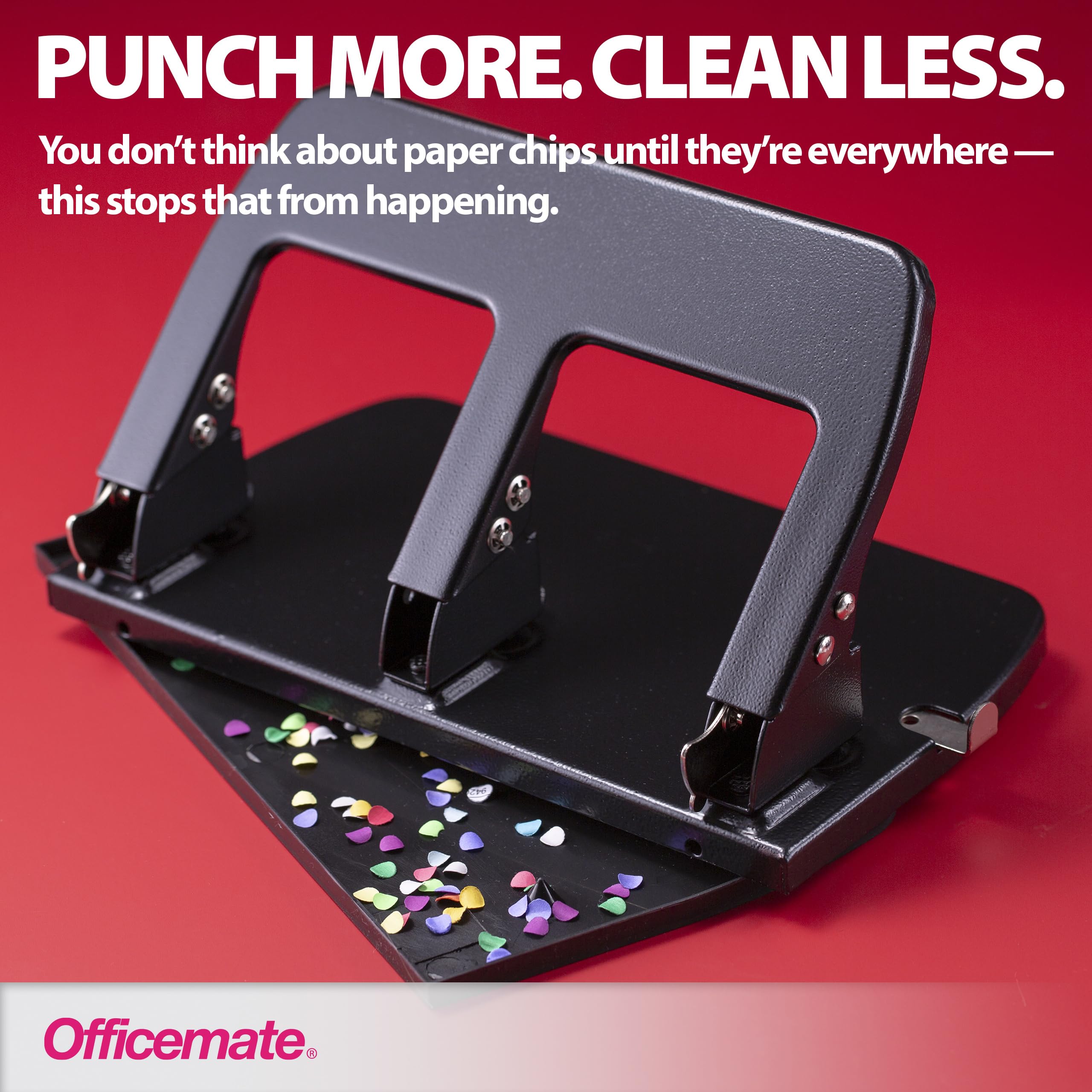 Officemate Medium Duty 3 Hole Punch with Ergonomic Handle, 30 Sheet Capacity, Black (90088) 🍁 All In One Marketplace Canada