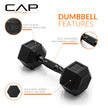 CAP Barbell 10 LB Coated Hex Dumbbell Weight Pair with Black Handle 🍁 All In One Marketplace Canada