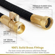 Flexi Hose with 8 Function Nozzle Expandable Garden Hose, Lightweight & No-Kink Flexible Garden Hose, 3/4 inch Solid Brass Fittings and Double Latex Core, 50 ft Black 🍁 All In One Marketplace Canada
