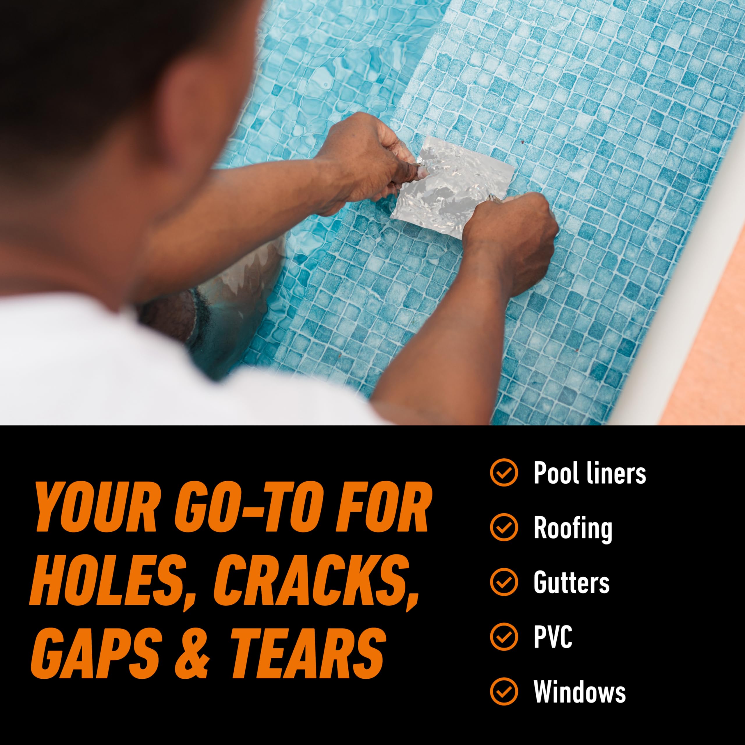 Gorilla Waterproof Patch & Seal Tape, Heavy-Duty, Instantly Seals, Works Underwater, Indoor/Outdoor, Flexible Permanent Bond, 4 in x 10 ft, White 🍁 All In One Marketplace Canada