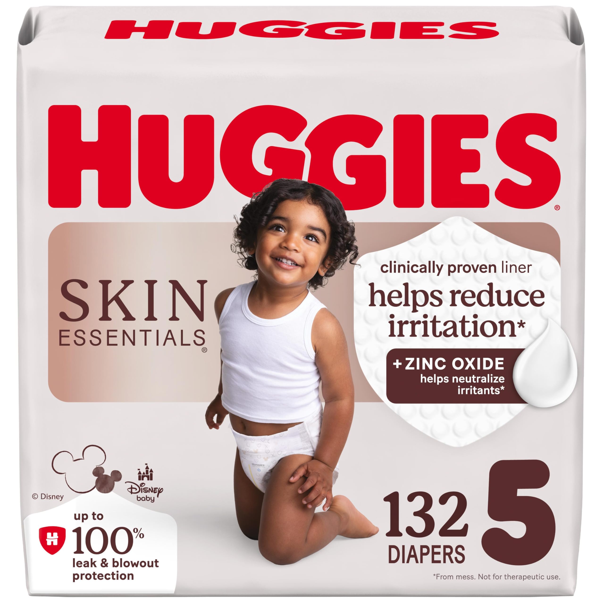 Huggies Size 5 Diapers, Skin Essentials Baby Diapers, Size 5 (27+ lbs), 132 Count (2 Packs of 66), Packaging May Vary 🍁 All In One Marketplace Canada