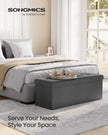 SONGMICS 110 cm Folding Storage Ottoman Bench, Padded Seat 🍁 All In One Marketplace Canada