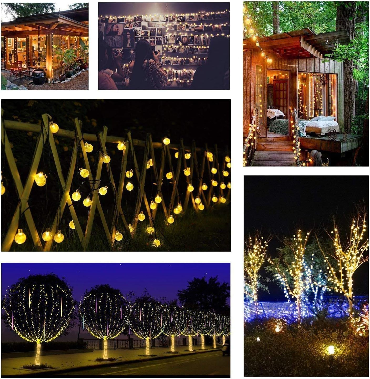 Toodour Solar String Lights Outdoor, 56ft 100 LED Globe String Lights, Waterproof Crystall Ball Lights Solar Patio Lights with 8 Modes for Garden Lawn Gazebo Yard, Outdoor Decorations - Warm White 🍁 All In One Marketplace Canada