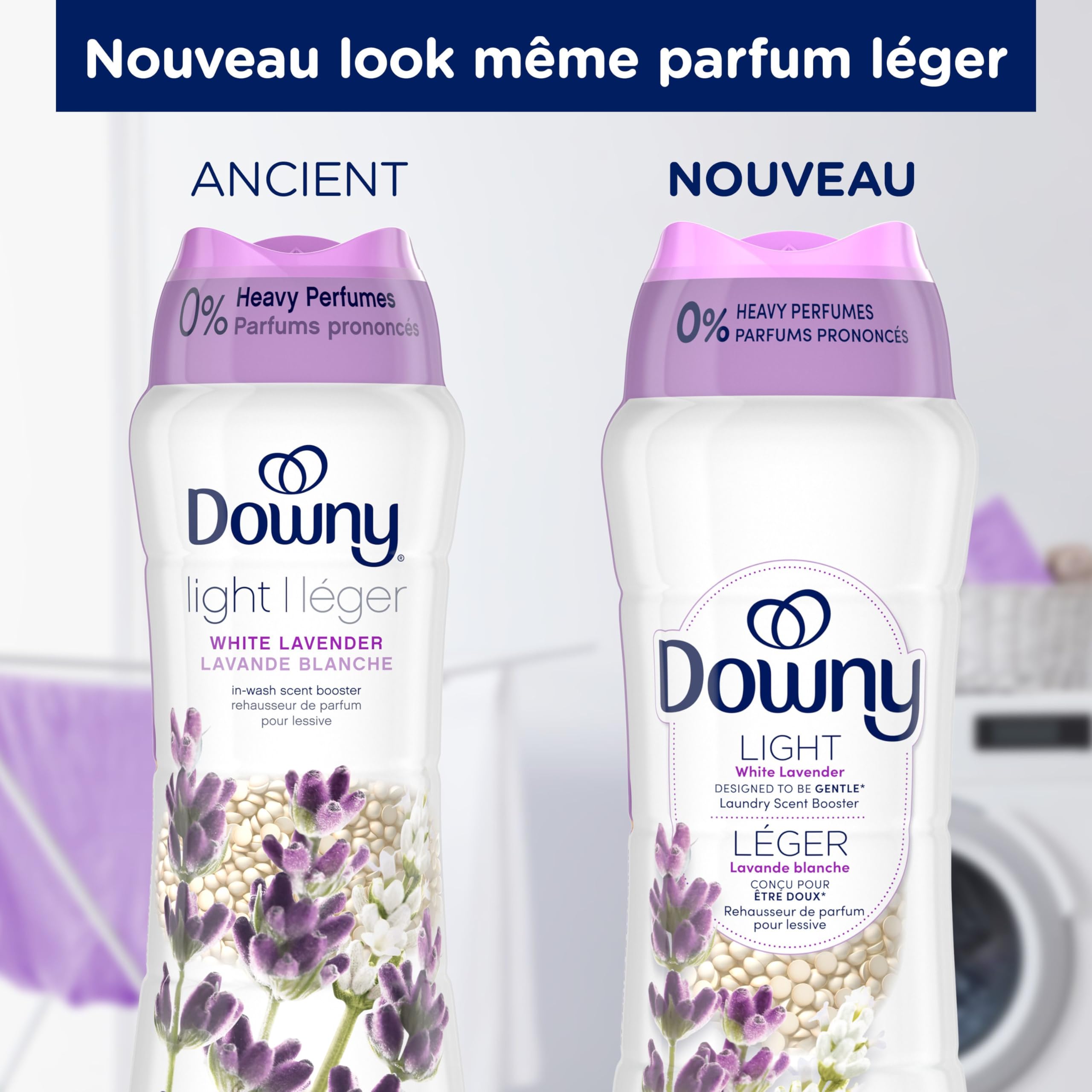 Downy Light Laundry Scent Booster Beads, White Lavender Scent, 853g, In-wash fabric beads designed to be gentle with a light boost of scent, No Heavy Perfumes 🍁 All In One Marketplace Canada