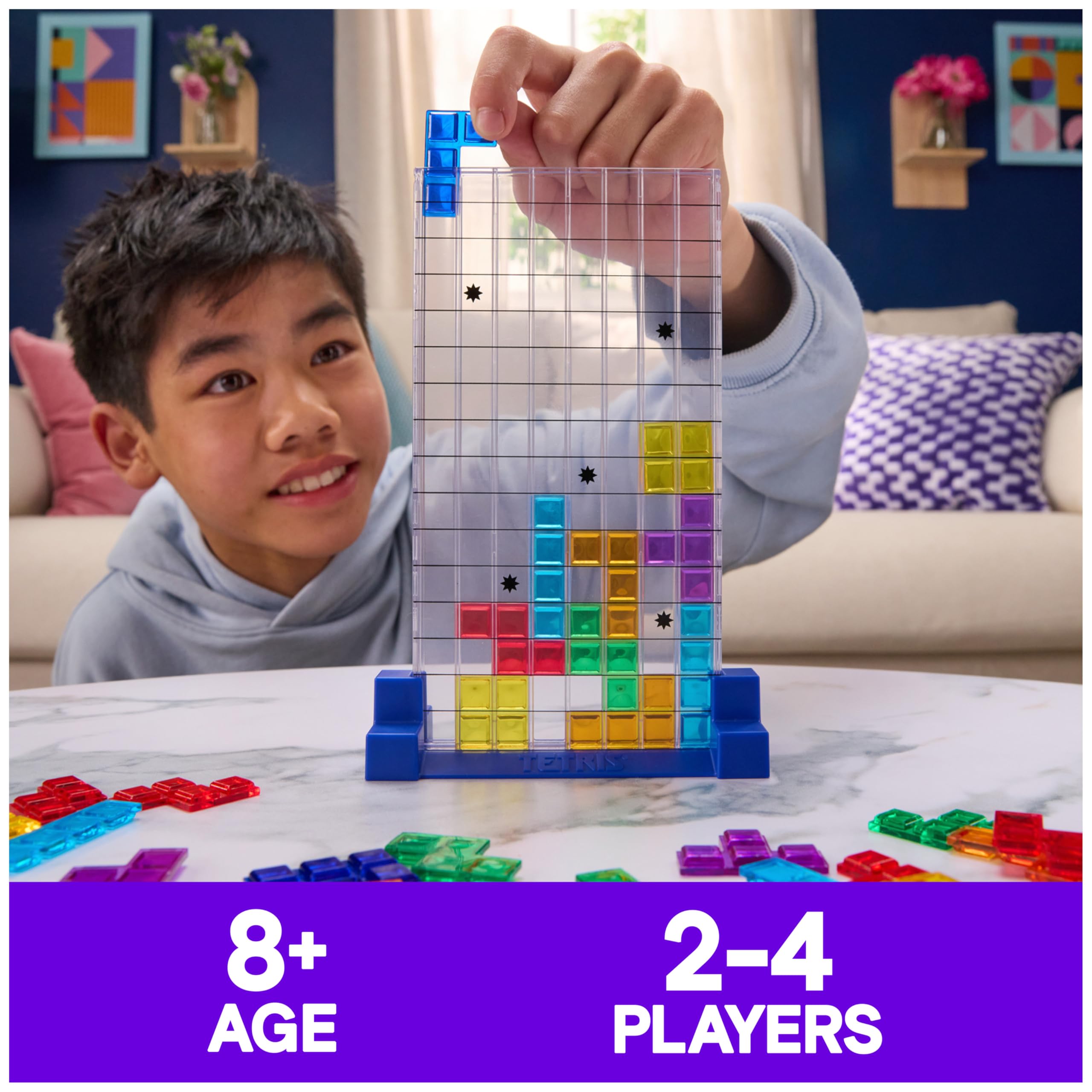 Spin Master Games, Tetris: The Board Game, Play the Classic Puzzle Game Tetris in Real Life, Multiplayer Head-to-Head Puzzle Challenge, 2-4 Players, for Ages 8 & Up 🍁 All In One Marketplace Canada
