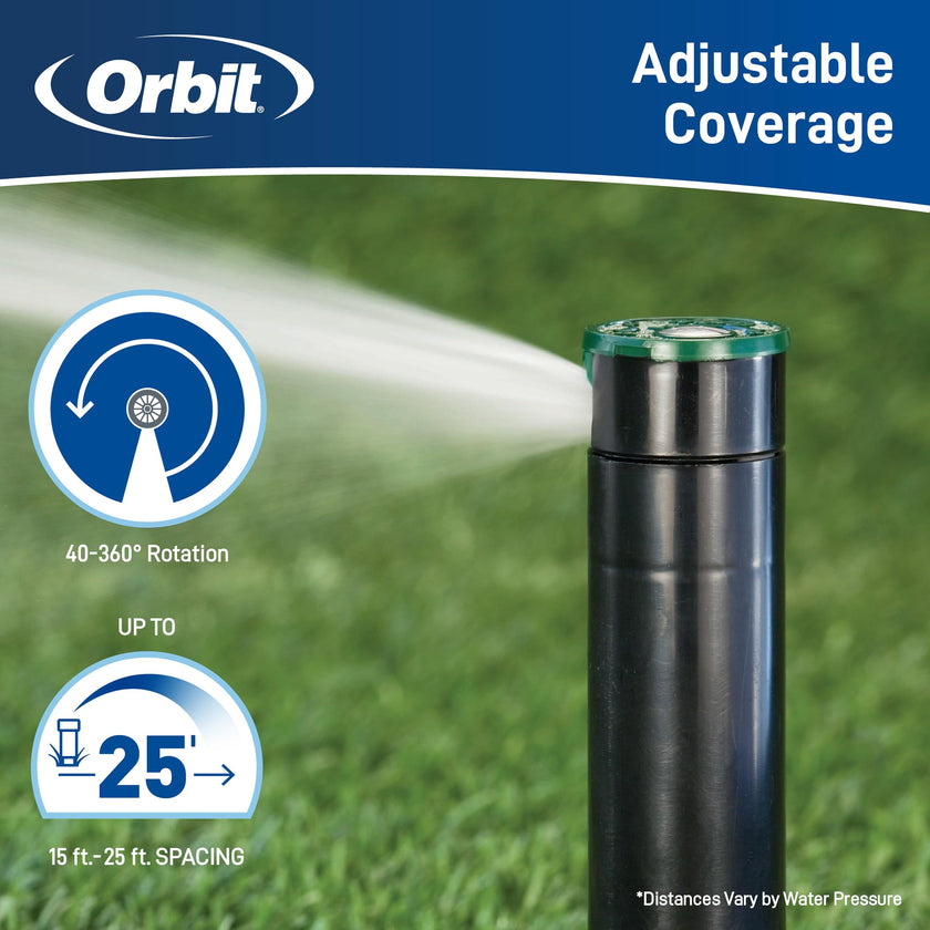 Orbit 55469 – Sprinkler Saturn III Medium Scope, pre-Installed with Nozzle, 5.50 x 11 x 17 cm, Black/Green 🍁 All In One Marketplace Canada