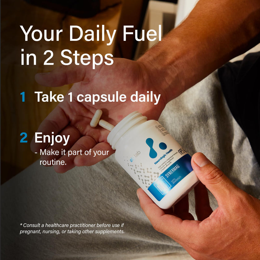 ATP LAB - Synermag 90 Capsules 90-Day Supply - High potency Magnesium Bisglycinate, Malate, Taurine & Vitamin B6 - Bone Health Supplement - Muscle Health & Teeth Health 🍁 All In One Marketplace Canada