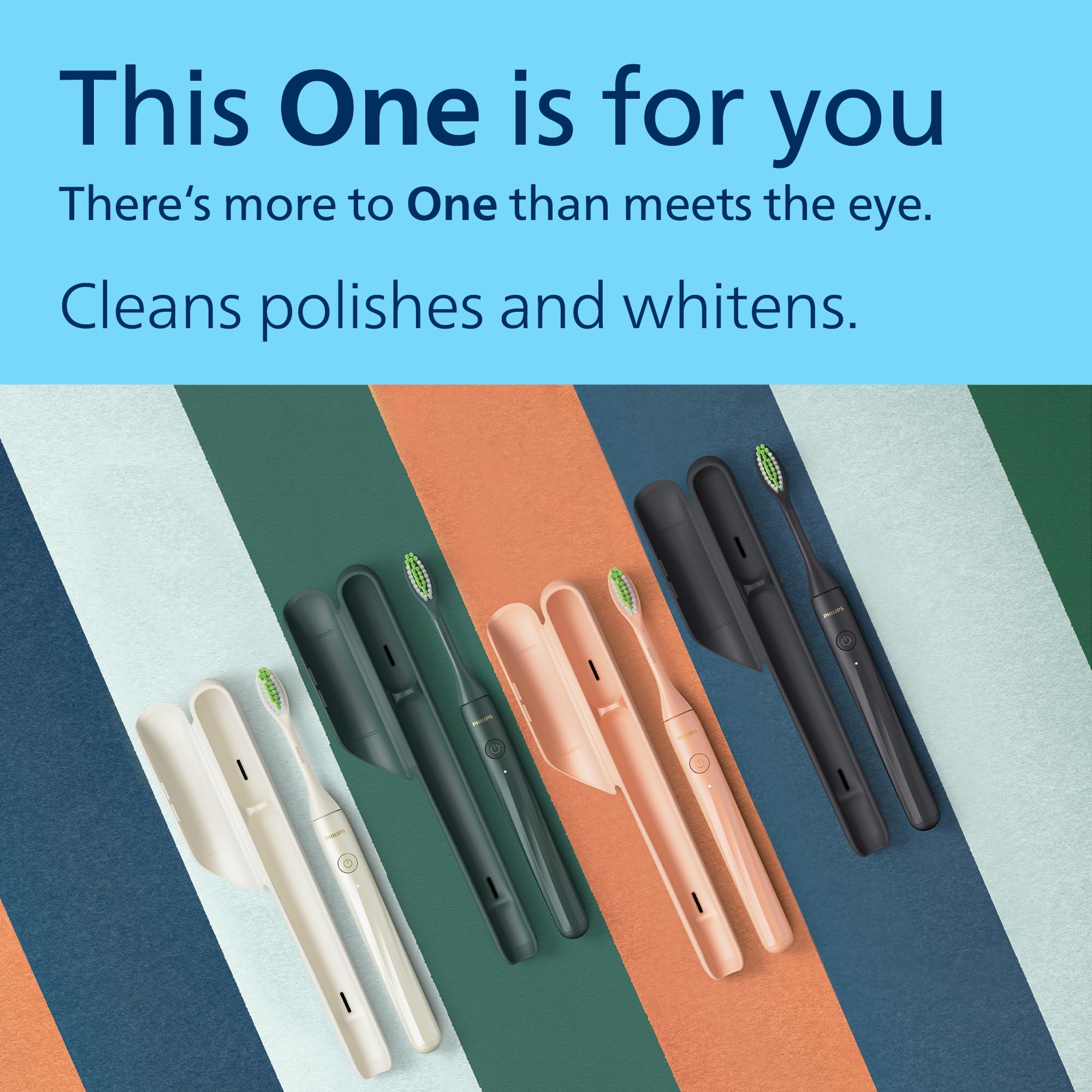 Philips One by Sonicare Rechargeable Toothbrush, 1 Brush Head, Champagne 🍁 All In One Marketplace Canada
