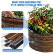 SnugNiture Galvanized Raised Garden Bed Outdoor, 2 Pcs 4x2x1ft Oval Metal Planter Box for Planting Plants Vegetables, Brown 🍁 All In One Marketplace Canada