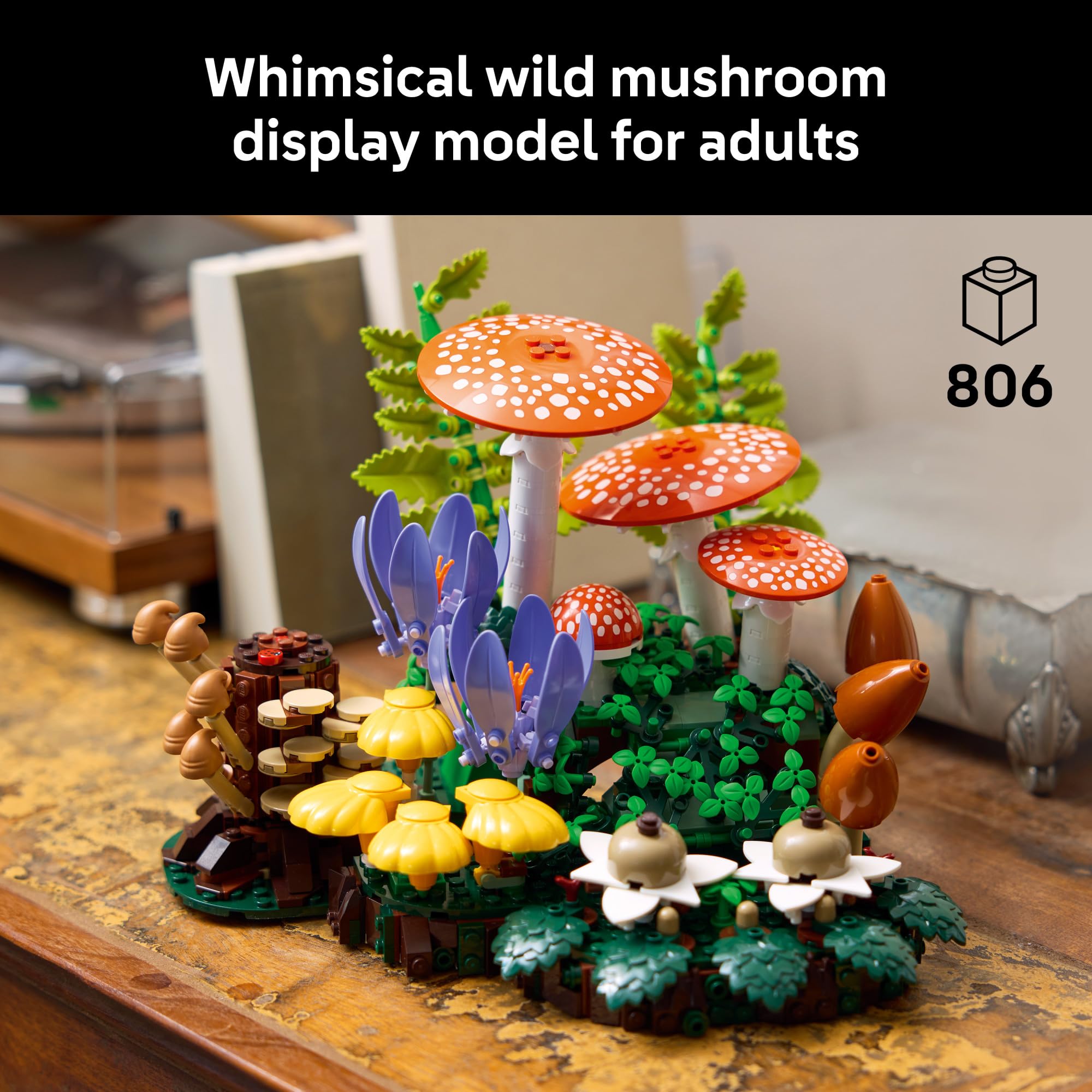 LEGO Botanicals Woodland Mushrooms - Building Set for Adults, Ages 18+ - Mushroom Decor for Home Office, Desk - Gifts for Women & Men - Craft Activity - 11505 🍁 All In One Marketplace Canada