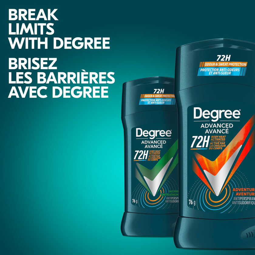 Degree Men Antiperspirant Deodorant for 72-Hour Sweat and Odour Protection, Adventure, 76g (Pack of 4) 🍁 All In One Marketplace Canada