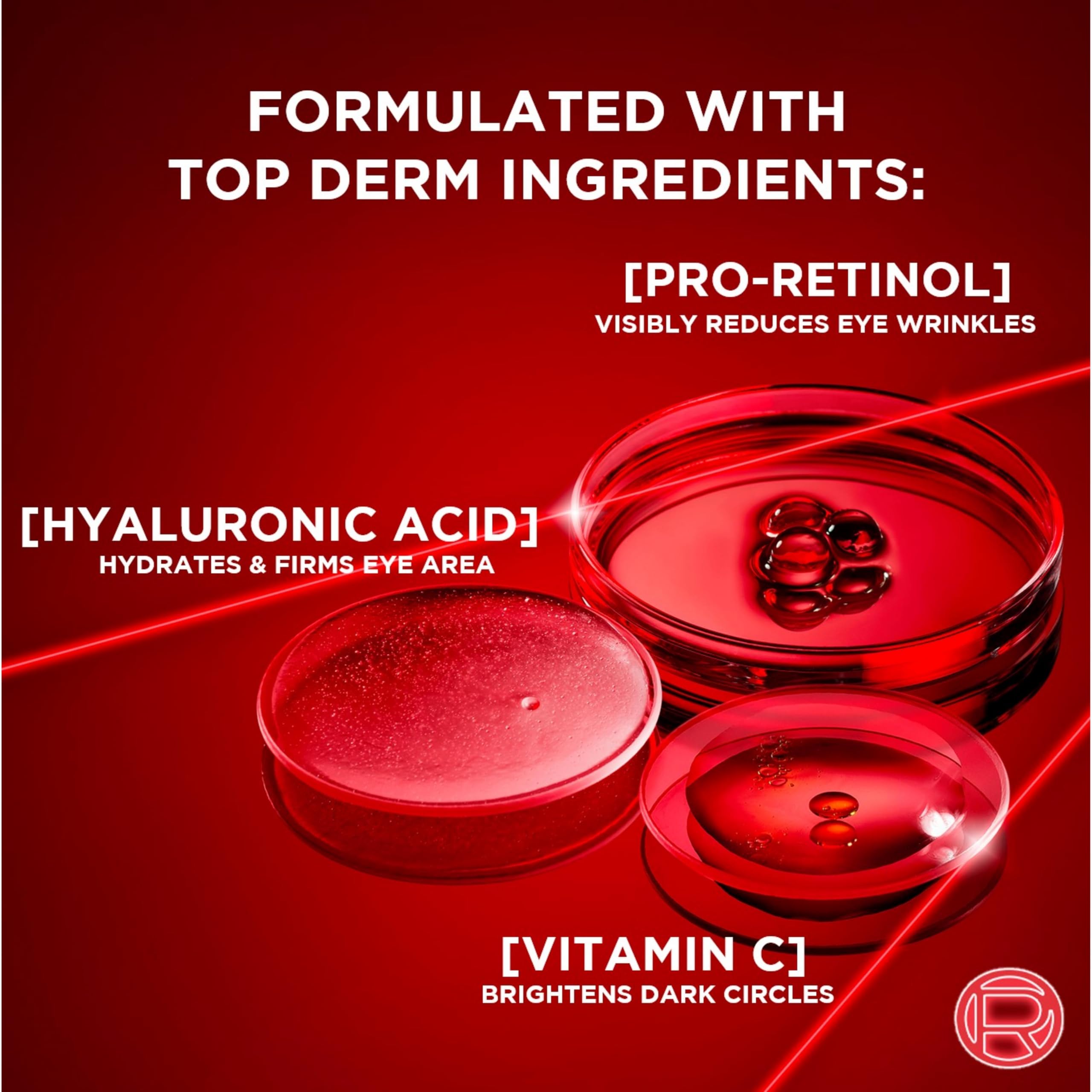 L’Oréal Paris Eye Cream For Wrinkles, with Hyaluronic Acid, Vitamin C, Under Eye Cream to Reduce Look of Wrinkles and Under-Eye Bags, Revitalift Triple Power LZR, Skincare, 15ml 🍁 All In One Marketplace Canada