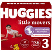 HUGGIES Baby Diapers, Little Movers, Size 3, 136 Ct, Mega Pack 🍁 All In One Marketplace Canada