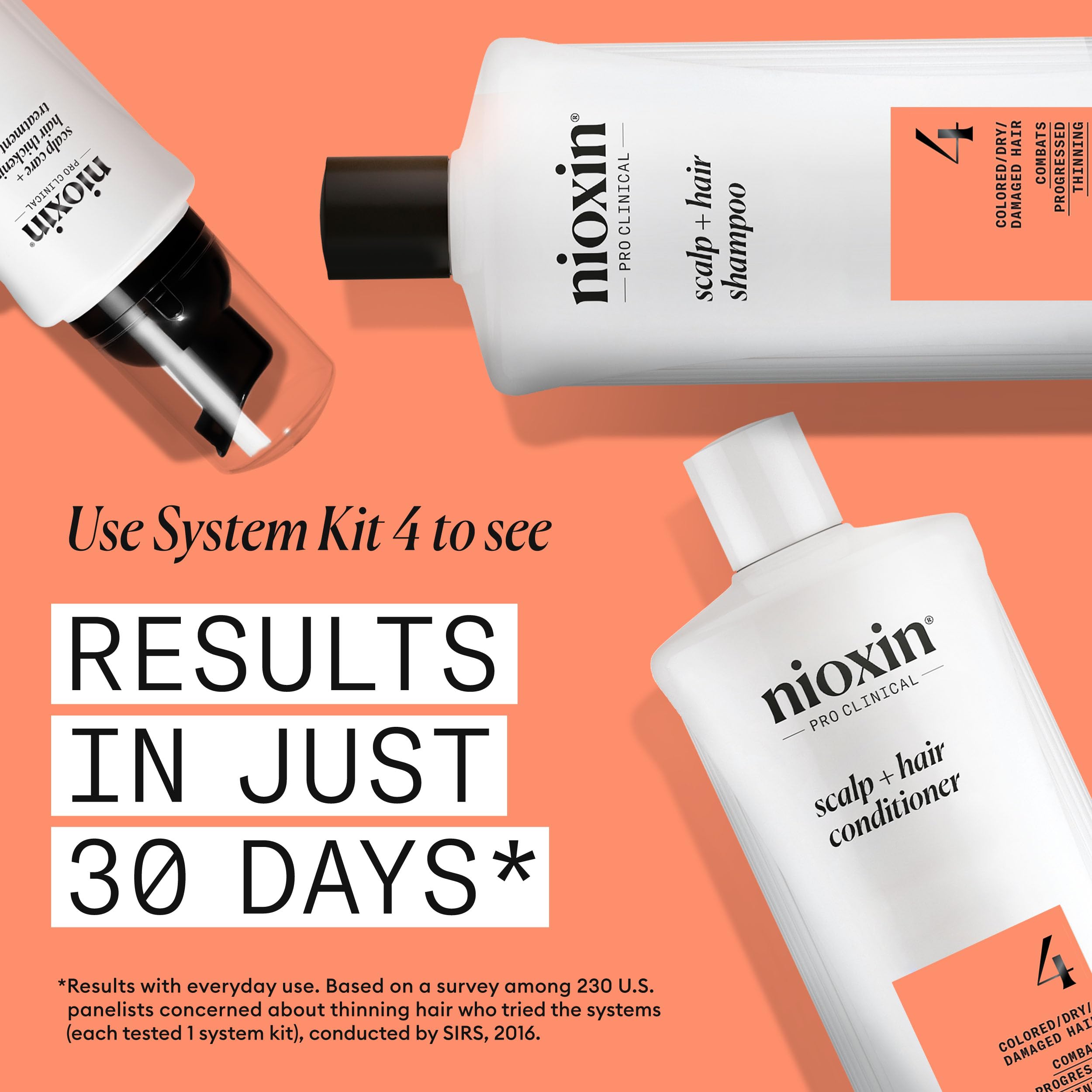 Nioxin System 4 Scalp + Hair Shampoo - Hair Thickening Shampoo For Damaged Hair with Progressed Thinning, 33.8 fl oz (Packaging May Vary) 🍁 All In One Marketplace Canada