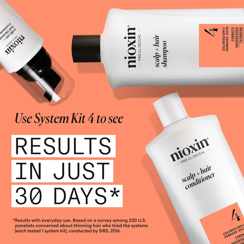 Nioxin System 4 Scalp + Hair Shampoo - Hair Thickening Shampoo For Damaged Hair with Progressed Thinning, 33.8 fl oz (Packaging May Vary) 🍁 All In One Marketplace Canada