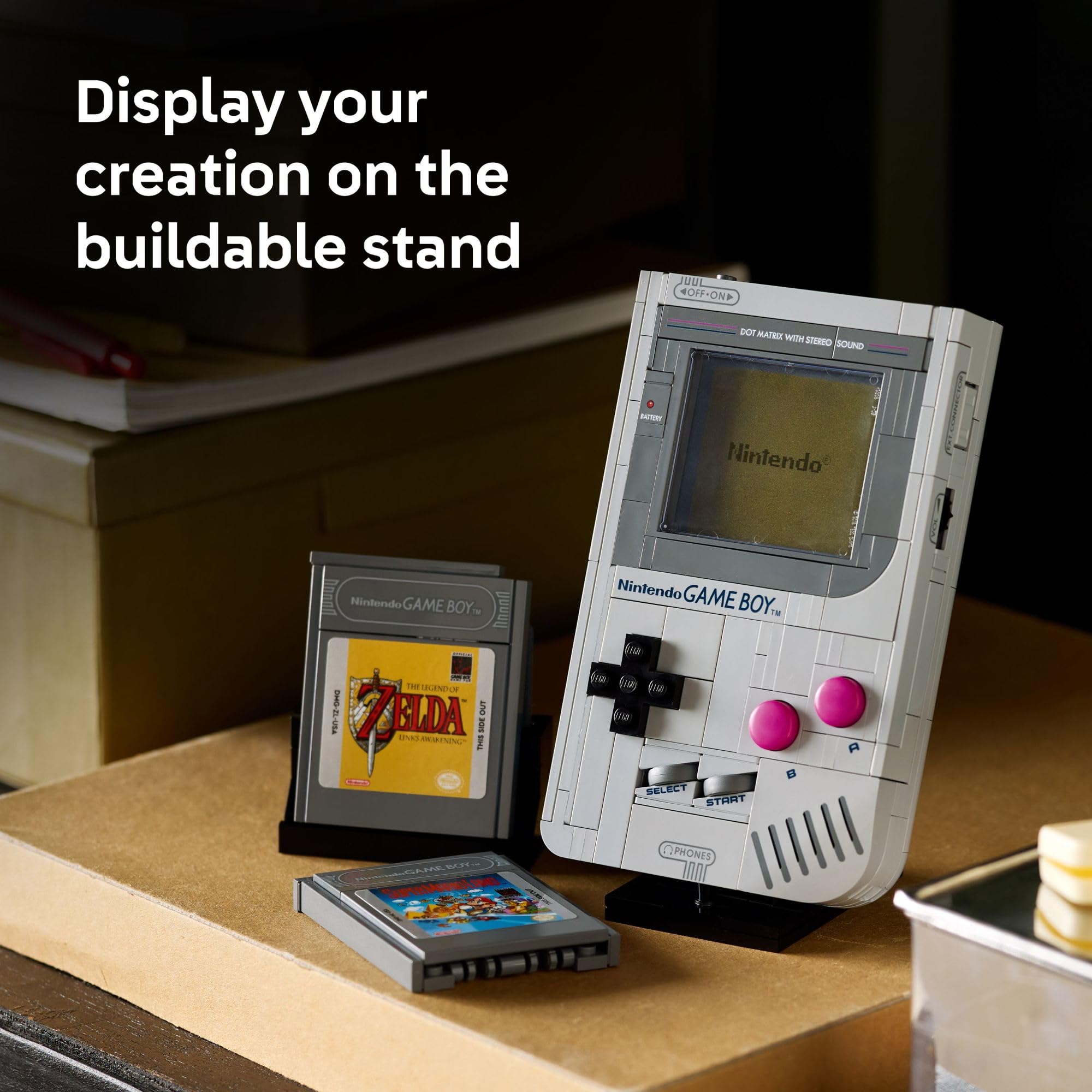 LEGO Super Mario Game Boy - Retro Building Sets for Adults, Ages 18+ - Gifts for Birthdays - Collectible Model with Game Paks and Display Stand - 72046 🍁 All In One Marketplace Canada