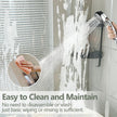 Seenus PEVA 8G Clear Shower Curtain Liner with 3 Large Magnets, Bpa-Free Waterproof Plastic Shower Curtain for Bathroom, 72 x 72 inch Completely Transparent Shower Liner Mildew Resistant 🍁 All In One Marketplace Canada