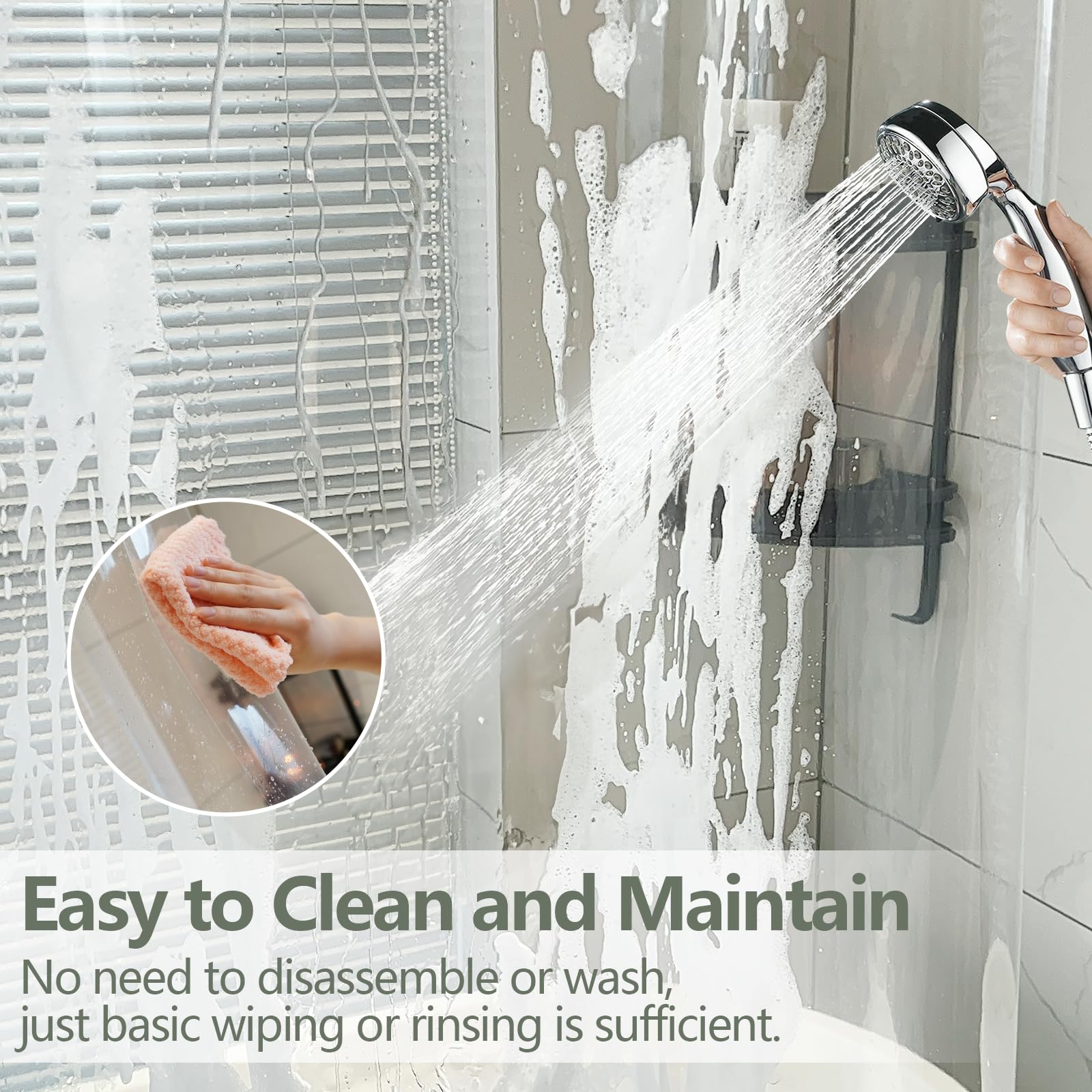 Seenus PEVA 8G Clear Shower Curtain Liner with 3 Large Magnets, Bpa-Free Waterproof Plastic Shower Curtain for Bathroom, 72 x 72 inch Completely Transparent Shower Liner Mildew Resistant 🍁 All In One Marketplace Canada